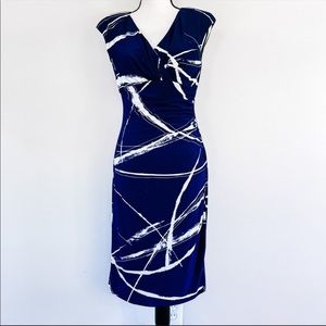 American Living • Paintstripe Faux Wrap Dress Sz 6
